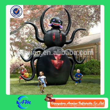 8 feet black color inflatable spider para la venta